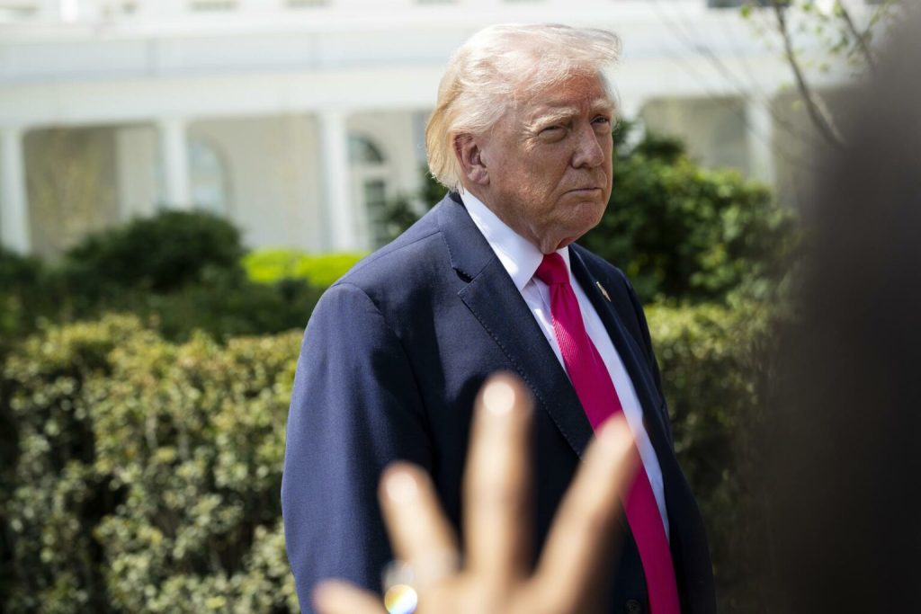 US President Trump departs the White House